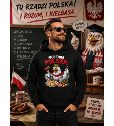 BLUZA Z KAPTUREM PATRIOTYCZNI Mój Dom Polska